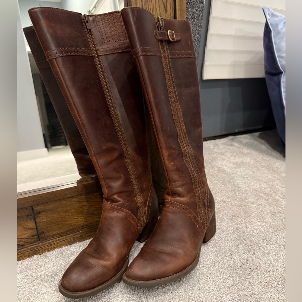 Brown Leather Riding Boots